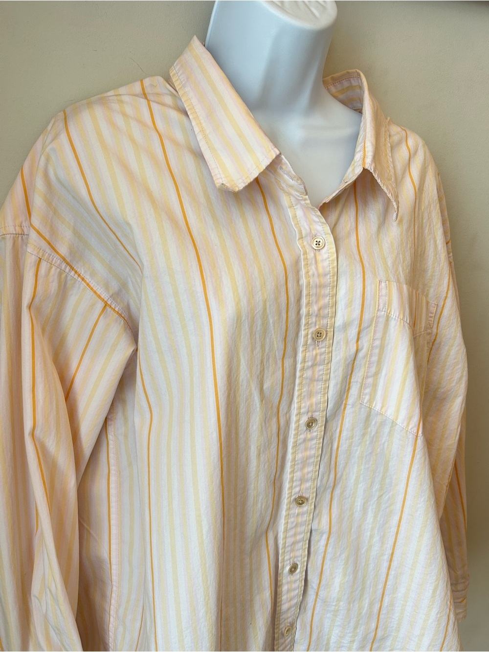 Aritzia Wilfred Free 100% COTTON Shirt Oversized Cottagecore Coastal Grandma M